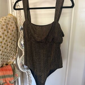 Stylish Black and Gold bodysuit